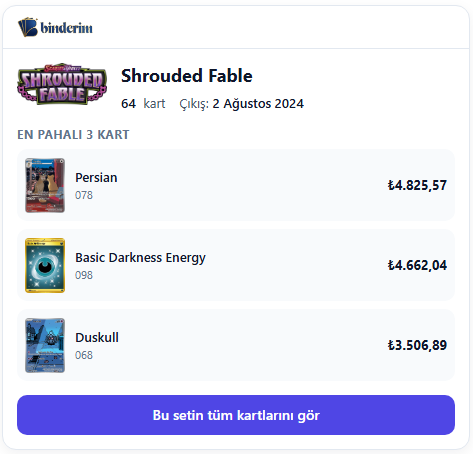 CardSet widget ekran görüntüsü