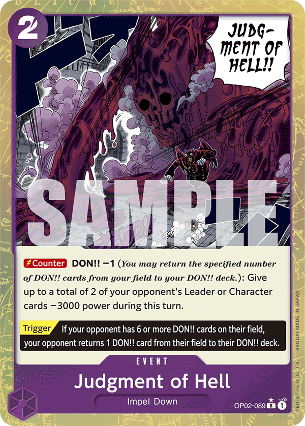 Judgment of Hell (Jolly Roger Foil) OP02-089 - Premium Booster PRB01 kart görseli