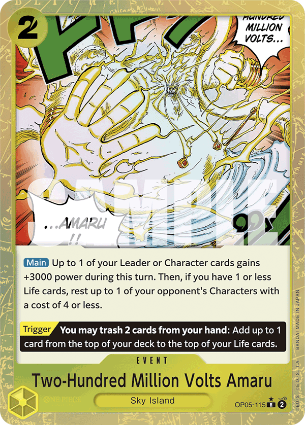 Two-Hundred Million Volts Amaru (Jolly Roger Foil) OP05-115 - Premium Booster PRB01 kart görseli