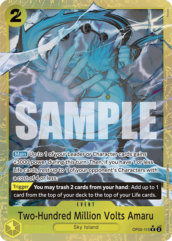 Two-Hundred Million Volts Amaru (Alternate Art) OP05-115 - Premium Booster PRB01 kart görseli