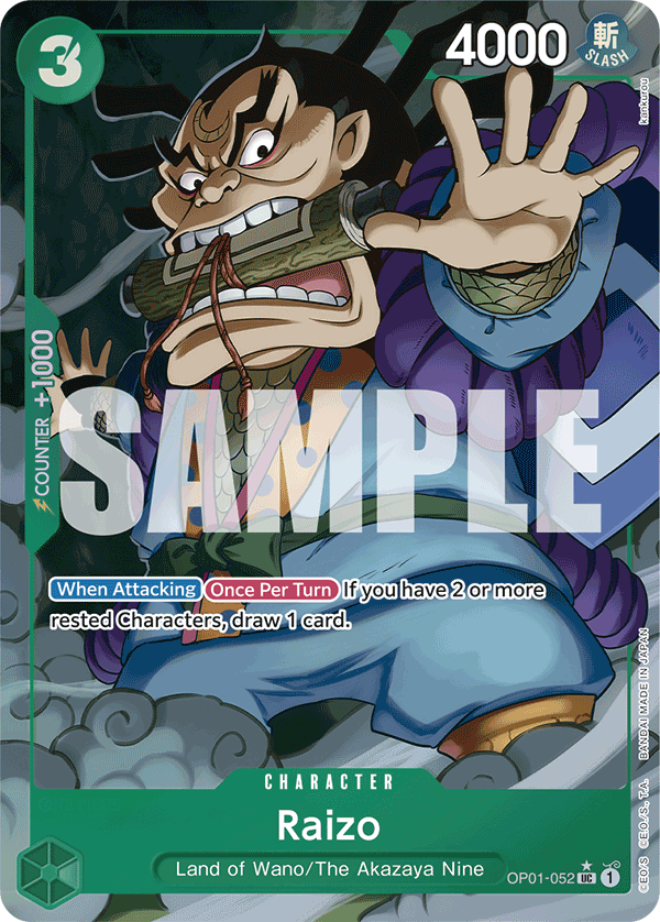 Raizo (Full Art) OP01-052 - Premium Booster PRB01 kart görseli
