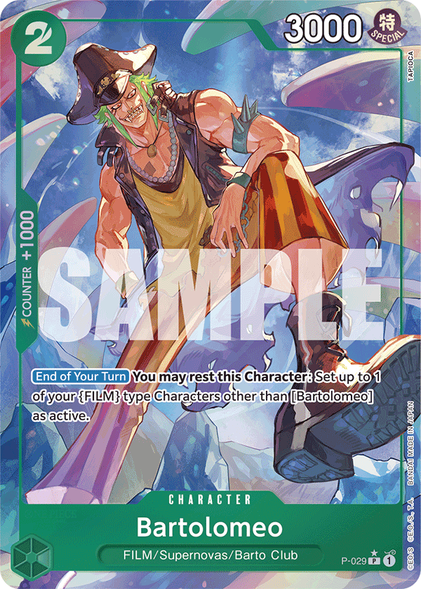 Bartolomeo (P-029) (Full Art) P-029 - Premium Booster PRB01 kart görseli