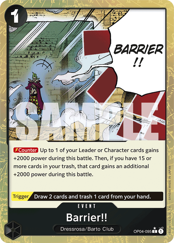 Barrier!! (Jolly Roger Foil) OP04-095 - Premium Booster PRB01 kart görseli