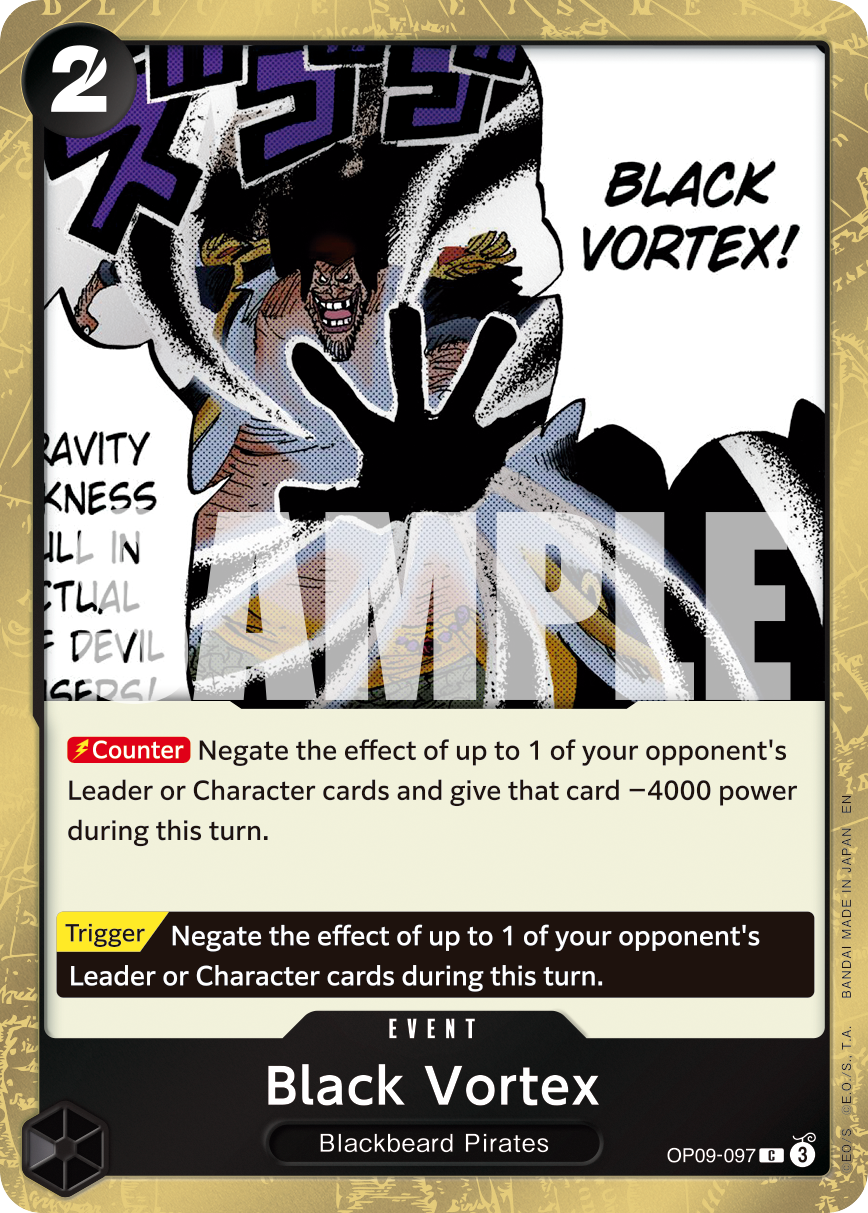 Black Vortex (Pirate Foil) OP09-097 - Premium Booster Vol 2 PRB02 kart görseli