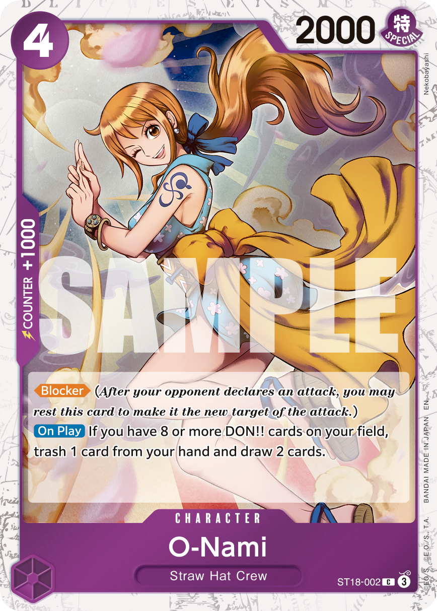 O-Nami (Pirate Foil) ST18-002 - Premium Booster Vol 2 PRB02 kart görseli