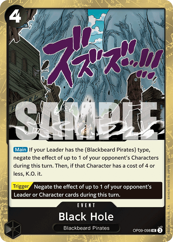 Black Hole (Pirate Foil) OP09-098 - Premium Booster Vol 2 PRB02 kart görseli