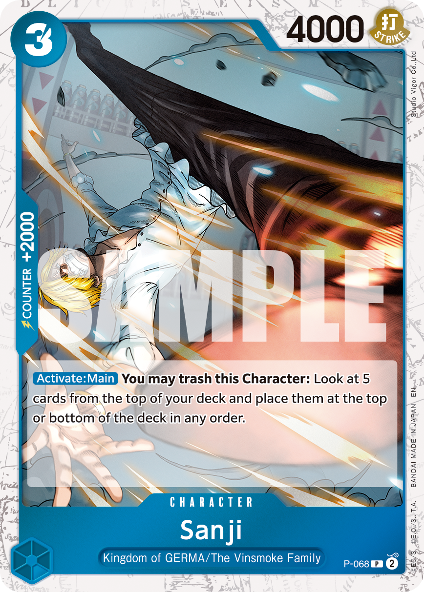 Sanji - P-068 (Pirate Foil) P-068 - Premium Booster Vol 2 PRB02 kart görseli