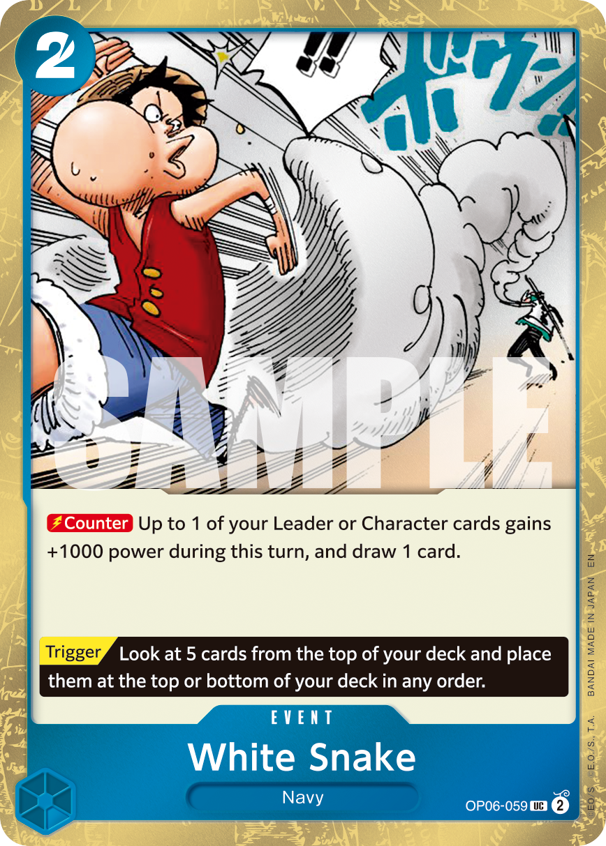 White Snake (Pirate Foil) OP06-059 - Premium Booster Vol 2 PRB02 kart görseli