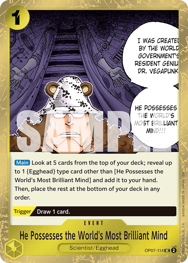 He Possesses the World's Most Brilliant Mind (Pira OP07-114 - Premium Booster Vol 2 PRB02 kart görseli