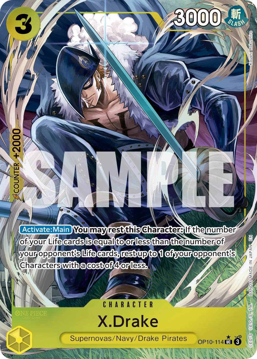 X.Drake (Alternate Art) OP10-114 - Premium Booster Vol 2 PRB02 kart görseli