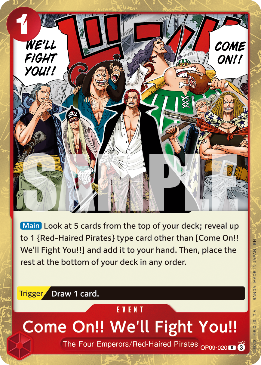 Come On!! We'll Fight You!! (Manga) OP09-020 - Premium Booster Vol 2 PRB02 kart görseli