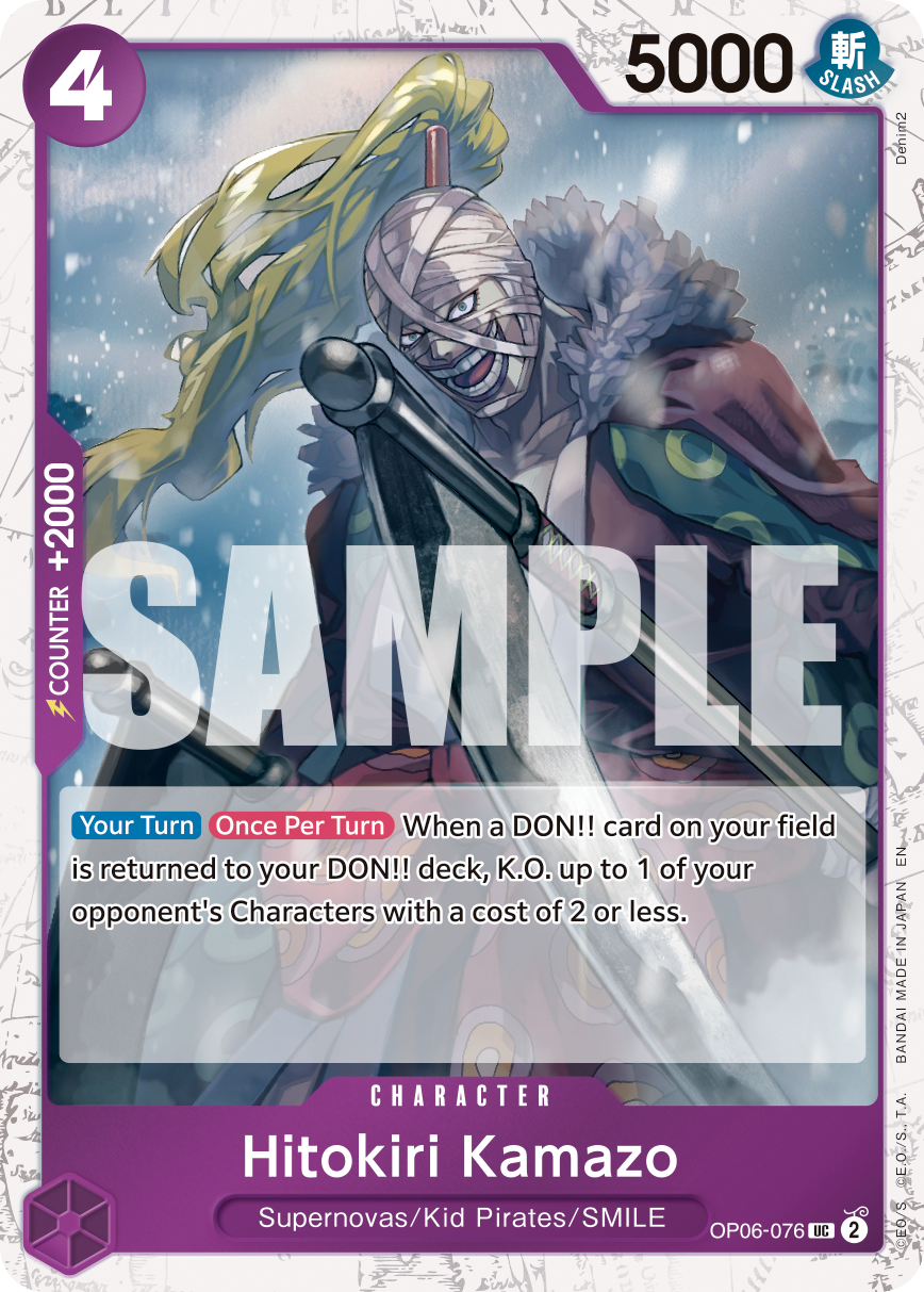 Hitokiri Kamazo (Pirate Foil) OP06-076 - Premium Booster Vol 2 PRB02 kart görseli