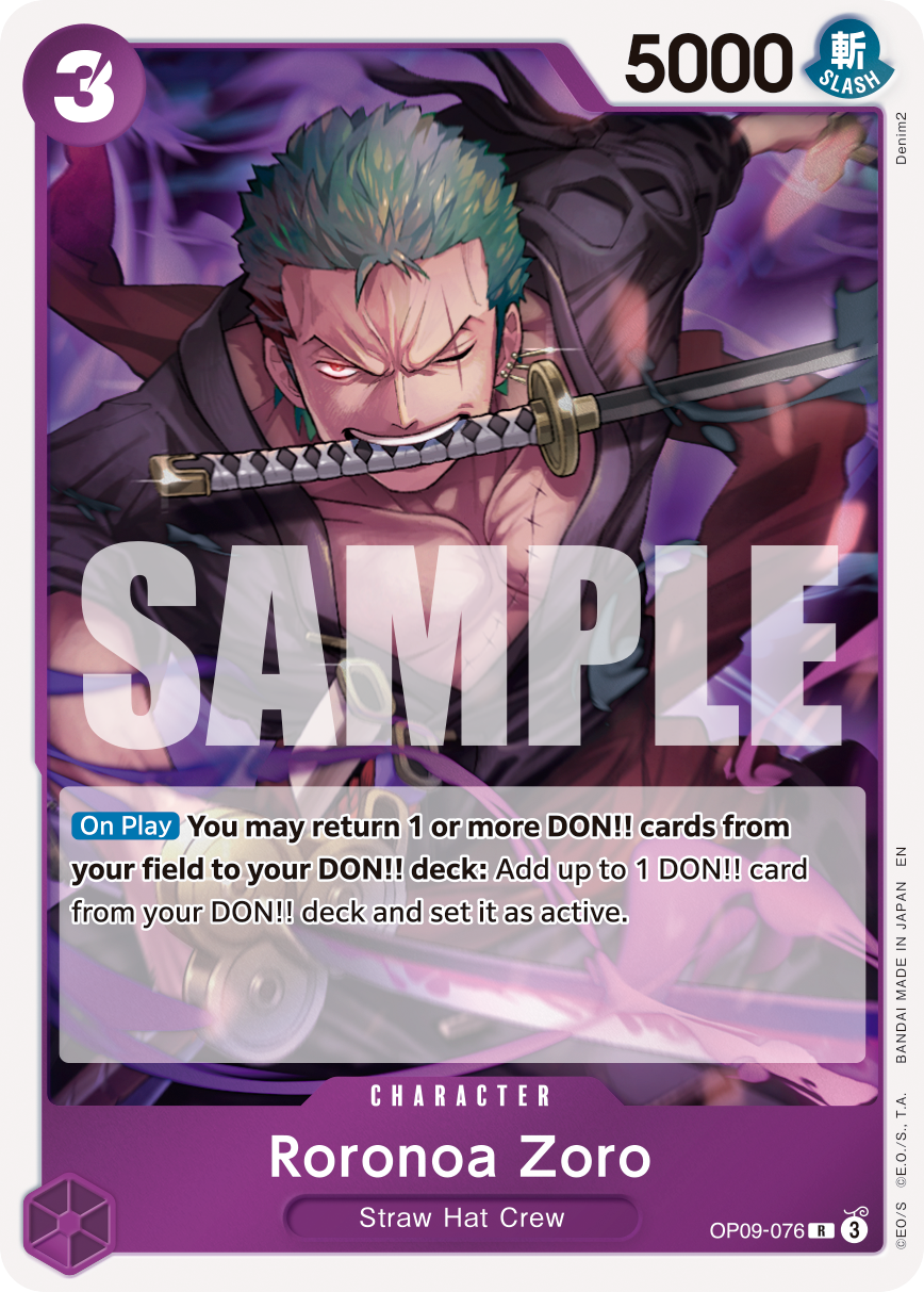 Roronoa Zoro - OP09-076 OP09-076 - Premium Booster Vol 2 PRB02 kart görseli