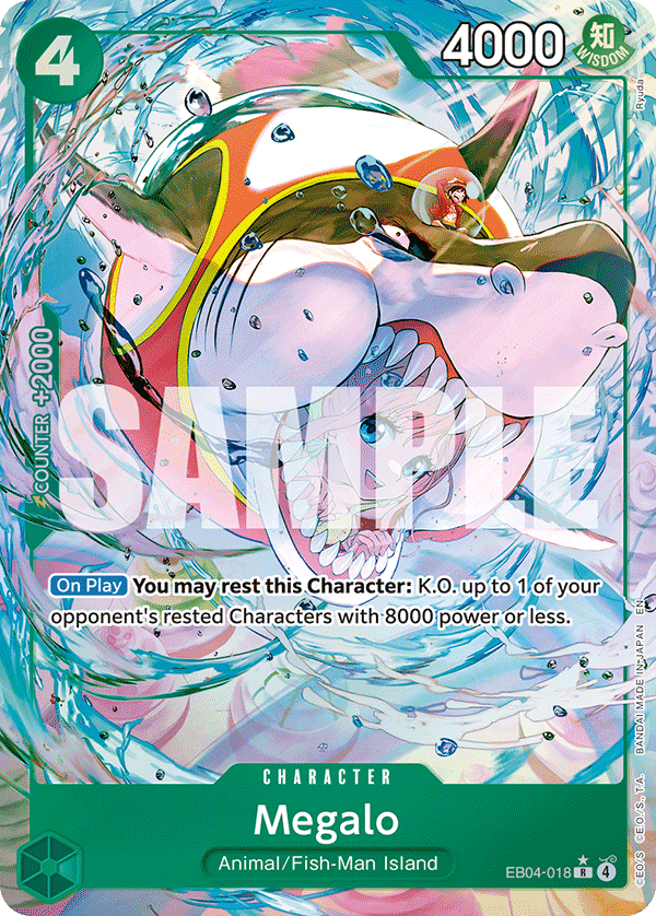Megalo (Alternate Art) EB04-018 - The Azure Sea's Seven OP14 kart görseli