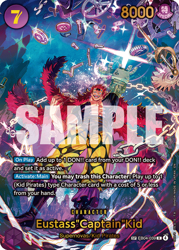 Eustass"Captain"Kid - EB04-039 (SP) EB04-039 - The Azure Sea's Seven OP14 kart görseli