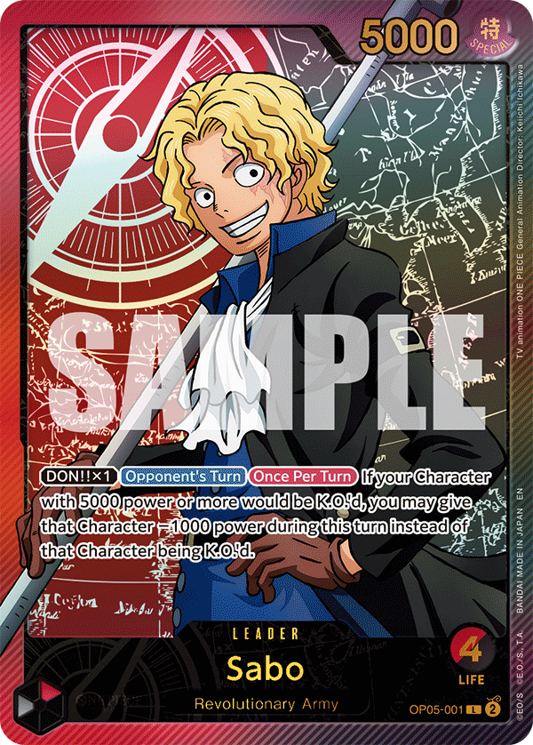 Sabo (SPR) OP05-001 - Extra Booster: Anime 25th Collection EB02 kart görseli