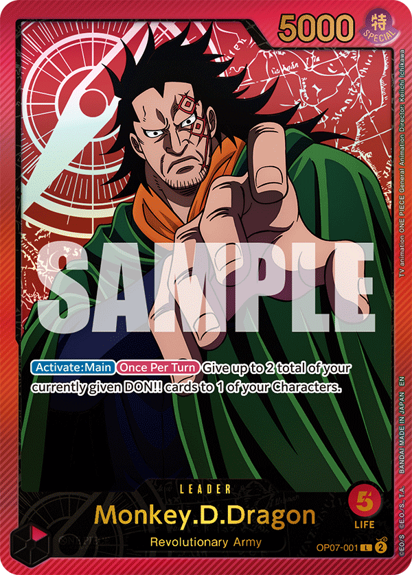Monkey.D.Dragon (SPR) OP07-001 - Extra Booster: Anime 25th Collection EB02 kart görseli