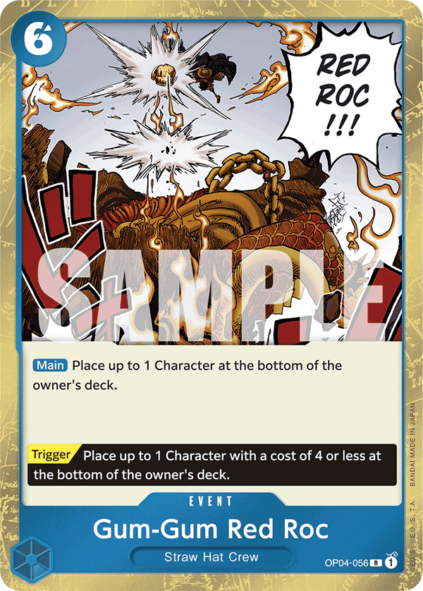 Gum-Gum Red Roc (Jolly Roger Foil) OP04-056 - Premium Booster PRB01 kart görseli