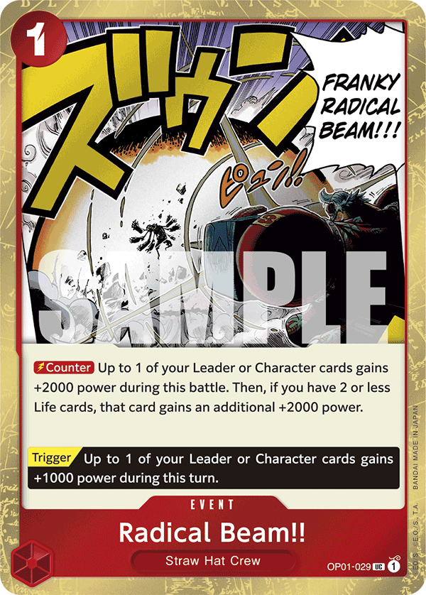 Radical Beam!! (Jolly Roger Foil) OP01-029 - Premium Booster PRB01 kart görseli