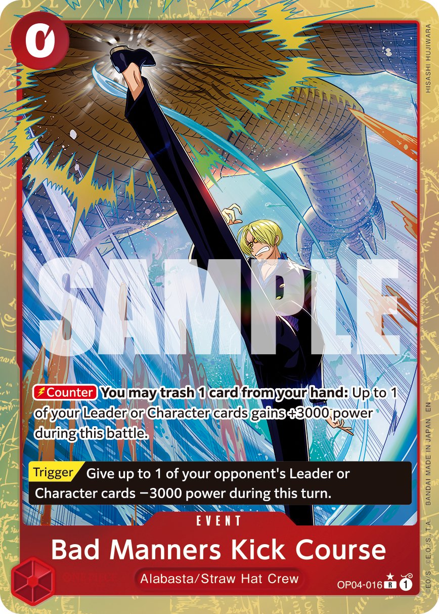 Bad Manners Kick Course (Alternate Art) OP04-016 - Premium Booster Vol 2 PRB02 kart görseli