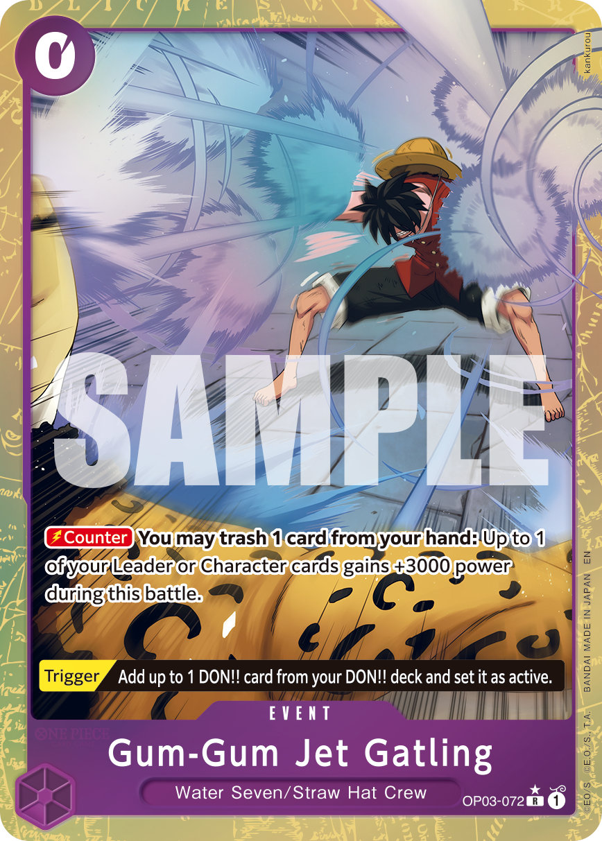 Gum-Gum Jet Gatling (Alternate Art) OP03-072 - Premium Booster Vol 2 PRB02 kart görseli