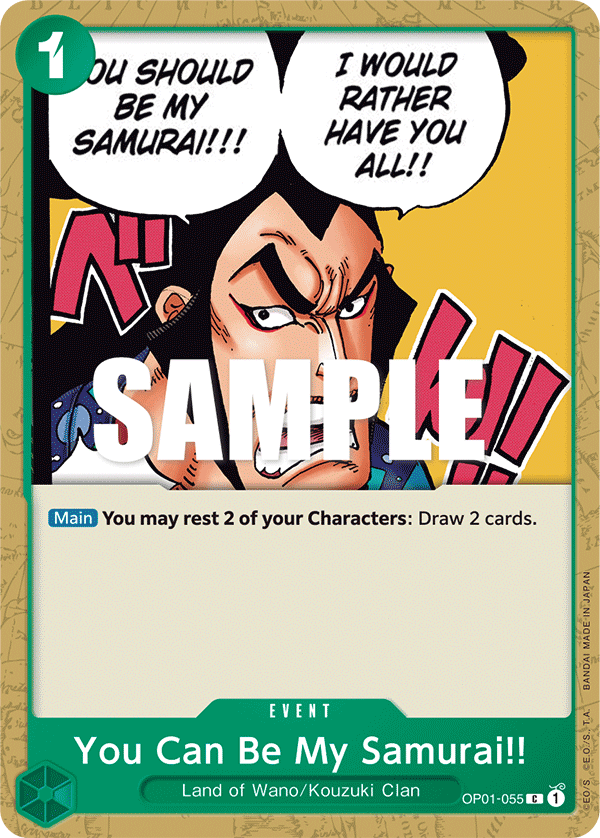 You Can Be My Samurai!! OP01-055 - Romance Dawn OP01 kart görseli