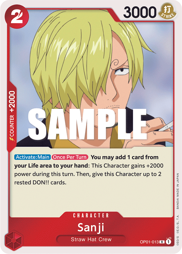 Sanji OP01-013 - Romance Dawn OP01 kart görseli