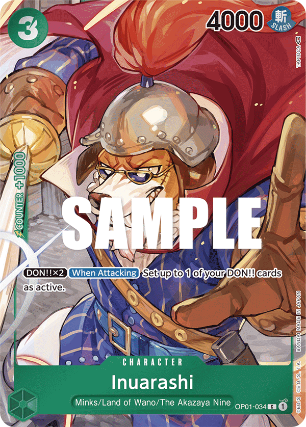 Inuarashi (Box Topper) OP01-034 - Romance Dawn OP01 kart görseli
