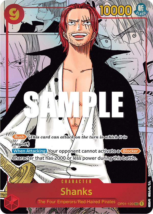 Shanks (Parallel) (Manga) (Alternate Art) OP01-120 - Romance Dawn OP01 kart görseli
