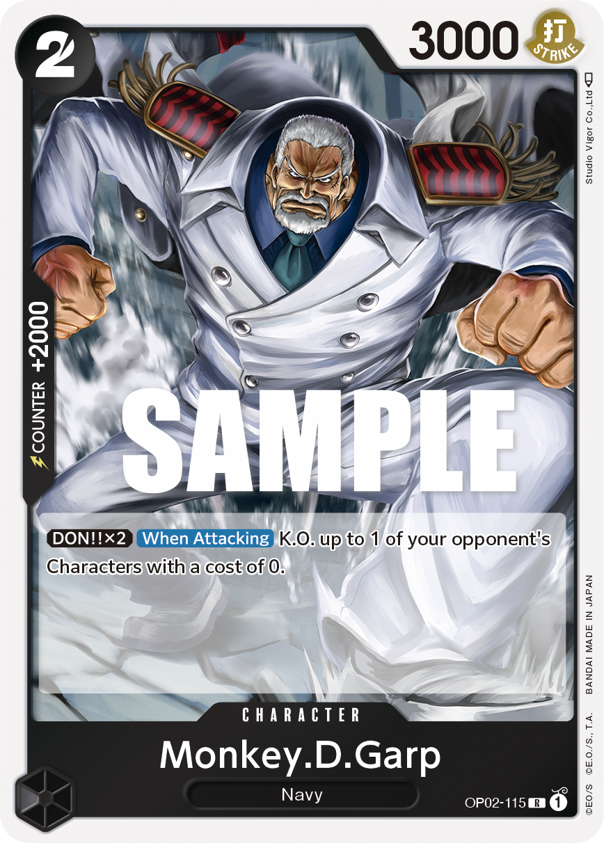 Monkey.D.Garp (115) OP02-115 - Paramount War OP02 kart görseli
