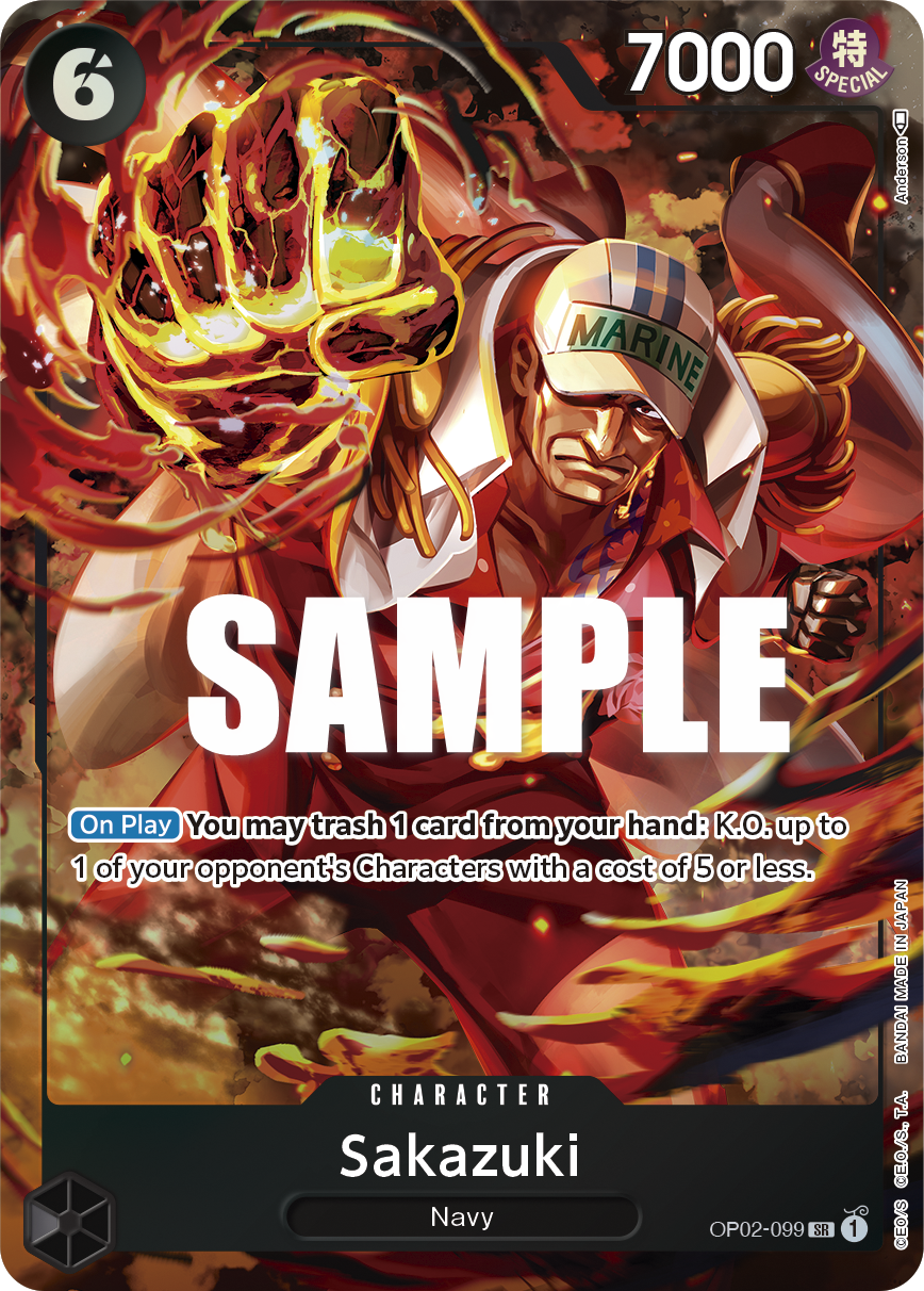 Sakazuki (Alternate Art) OP02-099 - Paramount War OP02 kart görseli