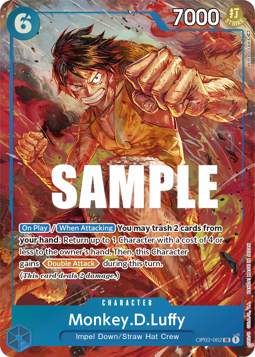 Monkey.D.Luffy (062) (Alternate Art) OP02-062 - Paramount War OP02 kart görseli