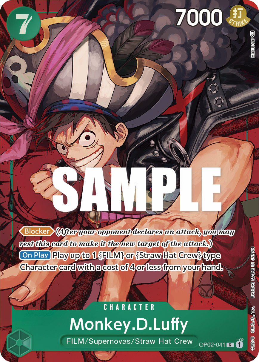 Monkey.D.Luffy (041) (Alternate Art) OP02-041 - Paramount War OP02 kart görseli