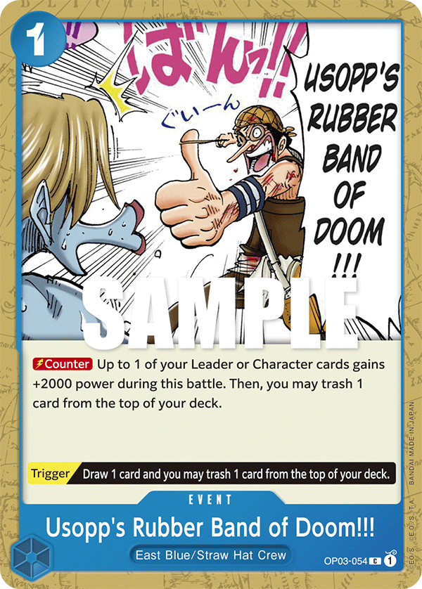 Usopp's Rubber Band of Doom!!! OP03-054 - Pillars of Strength OP03 kart görseli