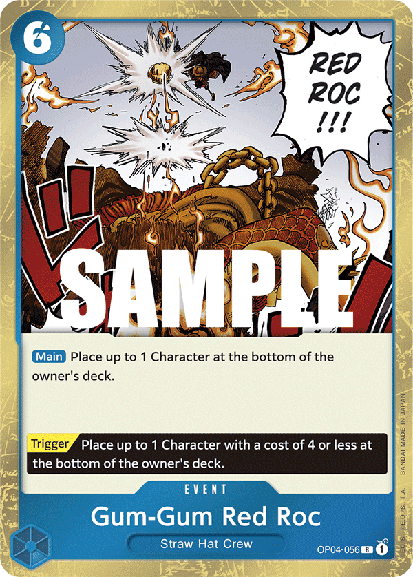 Gum-Gum Red Roc OP04-056 - Kingdoms of Intrigue OP04 kart görseli