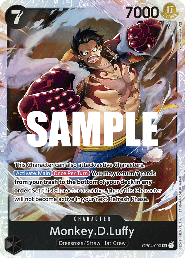Monkey.D.Luffy (090) OP04-090 - Kingdoms of Intrigue OP04 kart görseli