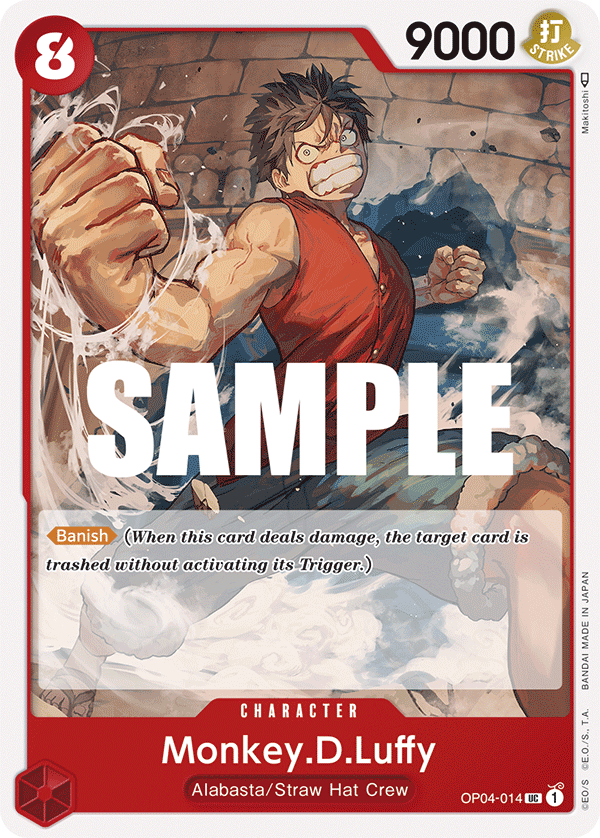 Monkey.D.Luffy (014) OP04-014 - Kingdoms of Intrigue OP04 kart görseli