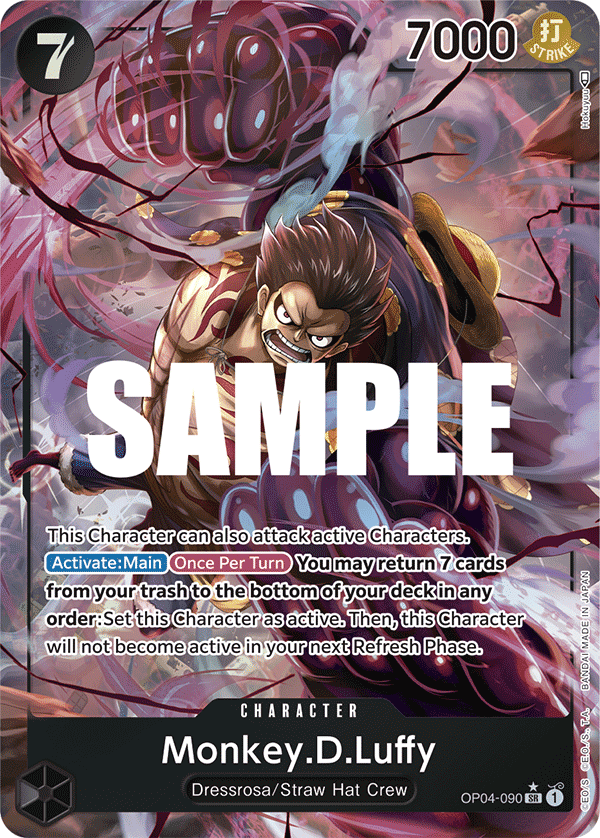 Monkey.D.Luffy (090) (Alternate Art) OP04-090 - Kingdoms of Intrigue OP04 kart görseli