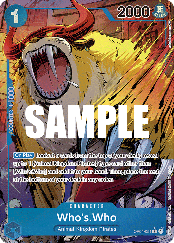 Who's.Who (Alternate Art) OP04-051 - Kingdoms of Intrigue OP04 kart görseli