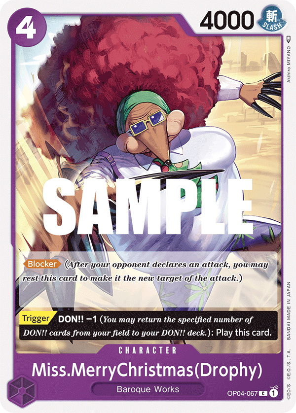 Miss.MerryChristmas(Drophy) OP04-067 - Kingdoms of Intrigue OP04 kart görseli