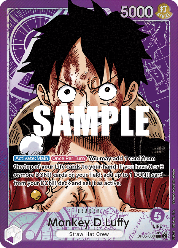 Monkey.D.Luffy (060) (Alternate Art) OP05-060 - Awakening of the New Era OP05 kart görseli