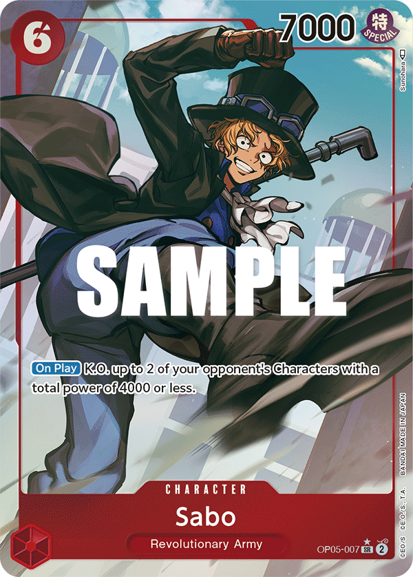 Sabo (007) (Alternate Art) OP05-007 - Awakening of the New Era OP05 kart görseli