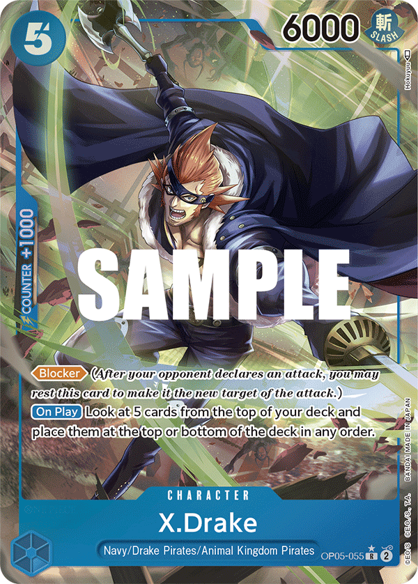 X.Drake (Alternate Art) OP05-055 - Awakening of the New Era OP05 kart görseli