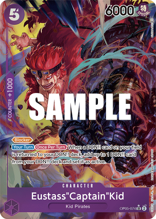 Eustass"Captain"Kid (Alternate Art) (Manga) OP05-074 - Awakening of the New Era OP05 kart görseli