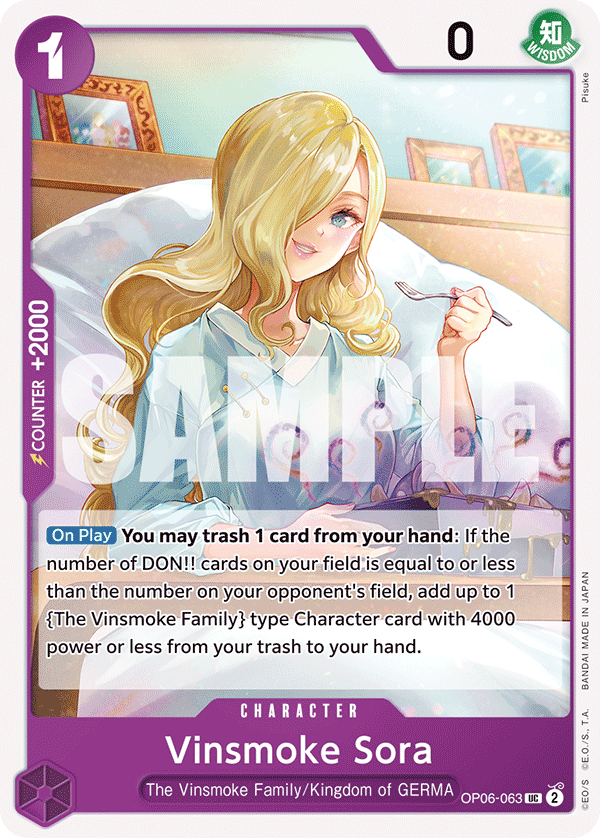 Vinsmoke Sora OP06-063 - Wings of the Captain OP06 kart görseli