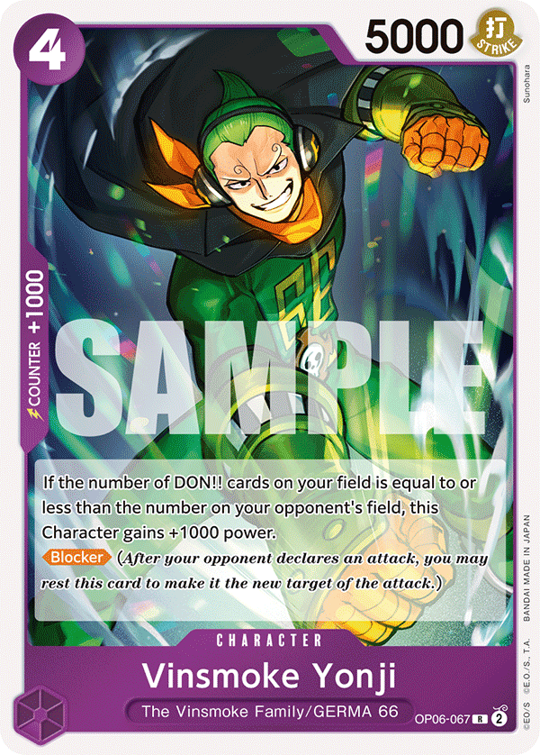 Vinsmoke Yonji (067) OP06-067 - Wings of the Captain OP06 kart görseli