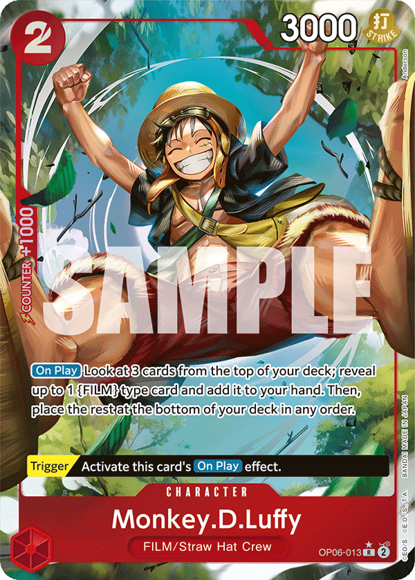 Monkey.D.Luffy (Alternate Art) OP06-013 - Wings of the Captain OP06 kart görseli