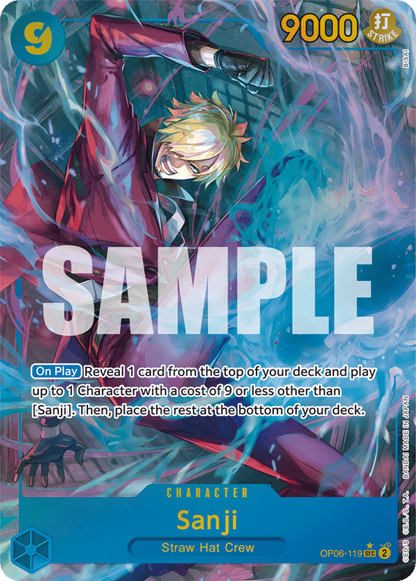 Sanji (Alternate Art) OP06-119 - Wings of the Captain OP06 kart görseli