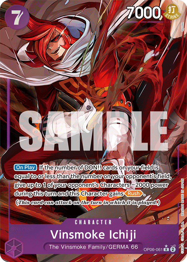 Vinsmoke Ichiji (061) (Alternate Art) OP06-061 - Wings of the Captain OP06 kart görseli