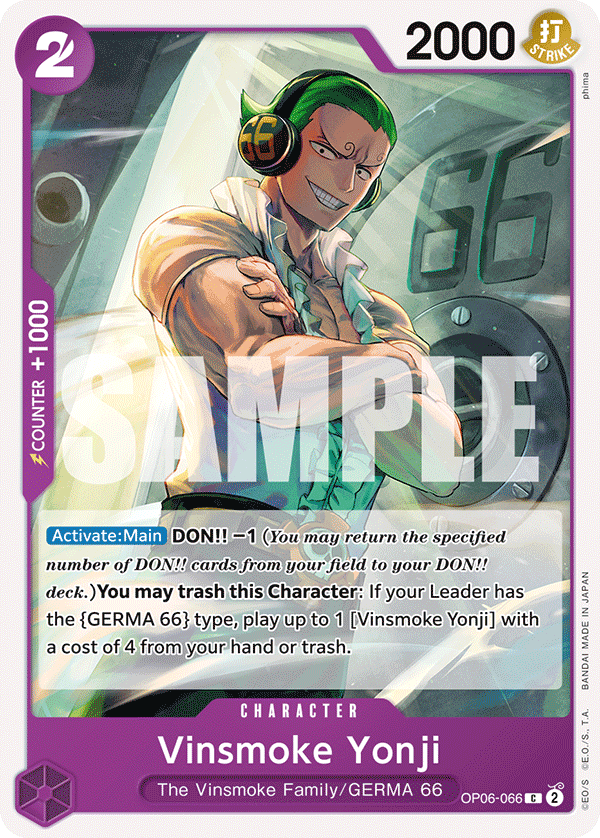 Vinsmoke Yonji (066) OP06-066 - Wings of the Captain OP06 kart görseli